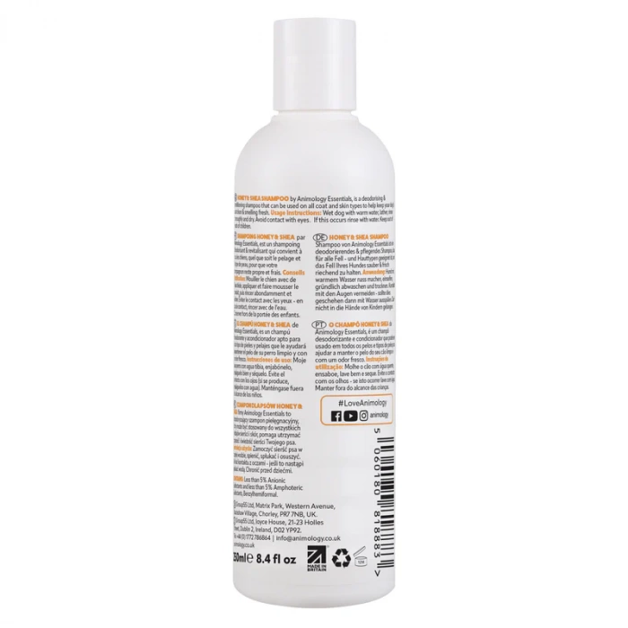 Animology Essential - Honey & Shea Shampoo 250ml Main Image