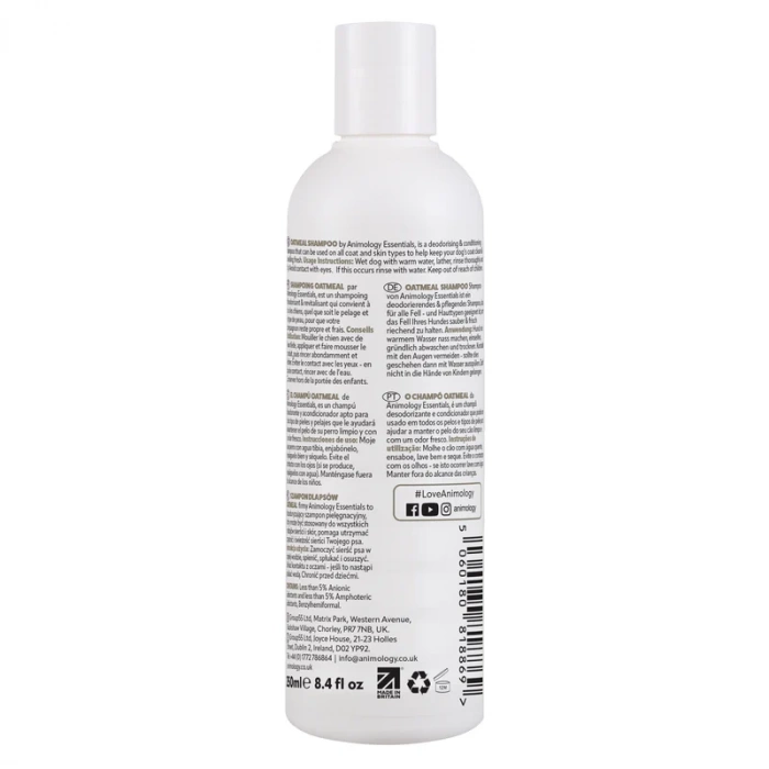 Animology Essential - Oatmeal Shampoo 250ml Main Image