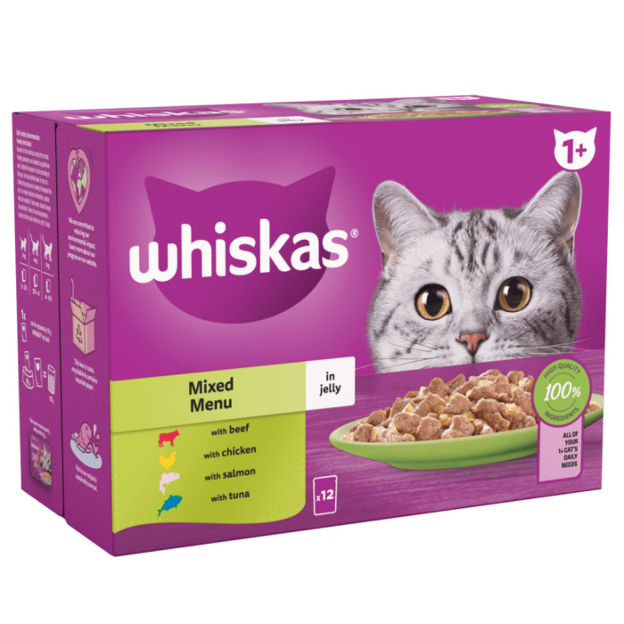 Whiskas Adult 1+ Mixed Menu in Jelly 12 x 85g Main Image