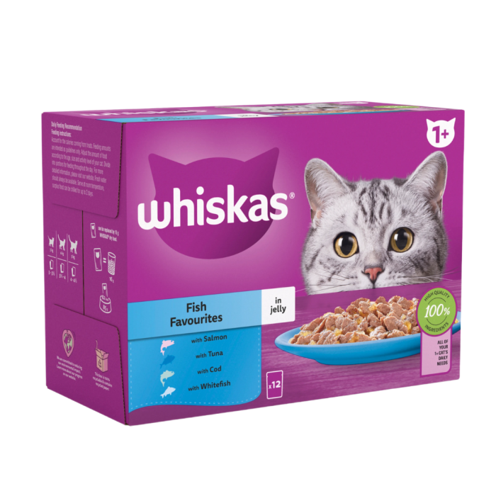 Whiskas Adult 1+ Fish Favourites in Jelly 12 x 85g Main Image