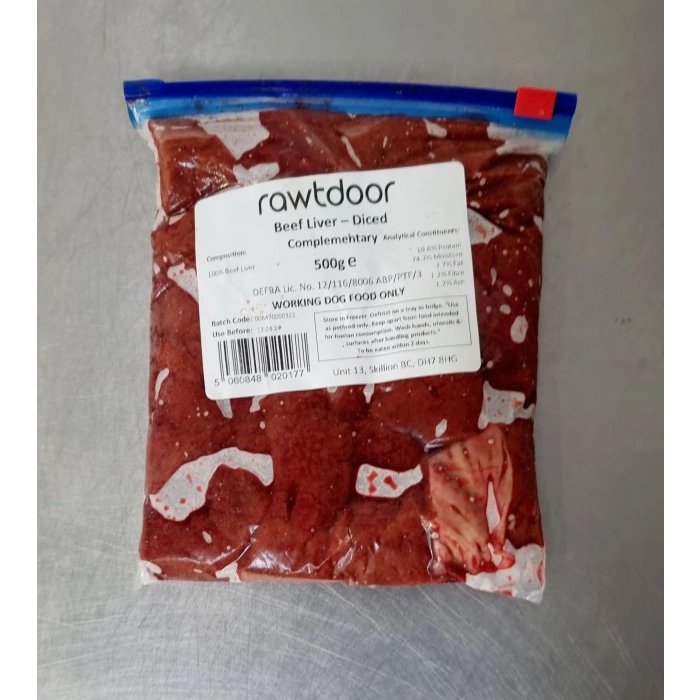 RawtDoor - Beef Liver Diced 500g Main Image