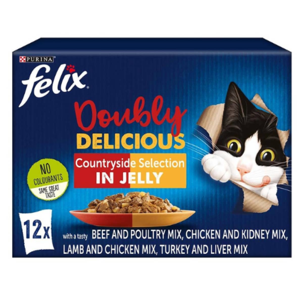 Felix Doubly Delicious Countryside Meaty Selection 12 x 100g Main Image