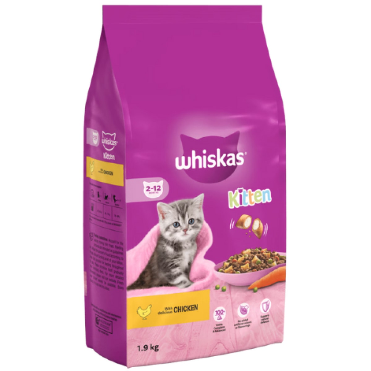 Whiskas Kitten with Chicken Dry Food 1.9kg Main Image