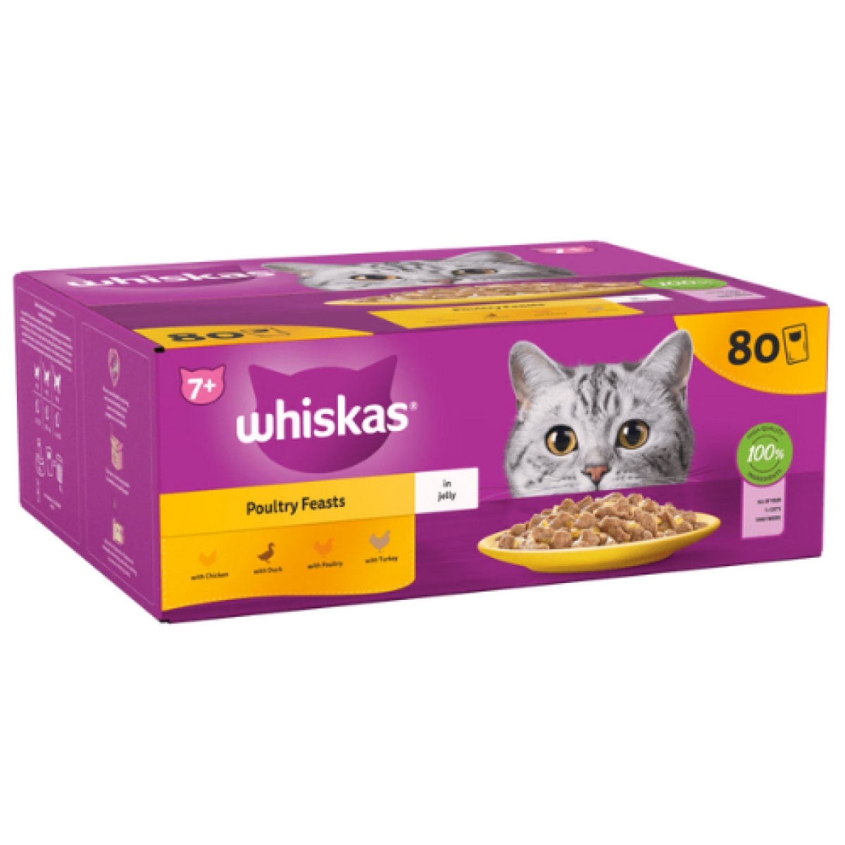 Whiskas Senior 7+ Poultry Feasts in Jelly 80 x 85g Main Image