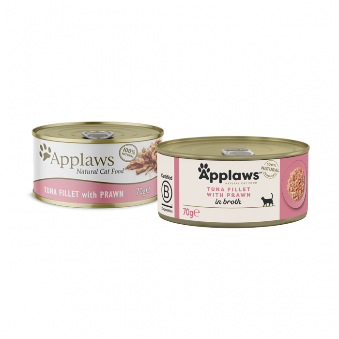 Applaws Tin Tuna Fillet with Prawn in Broth 70g Main Image