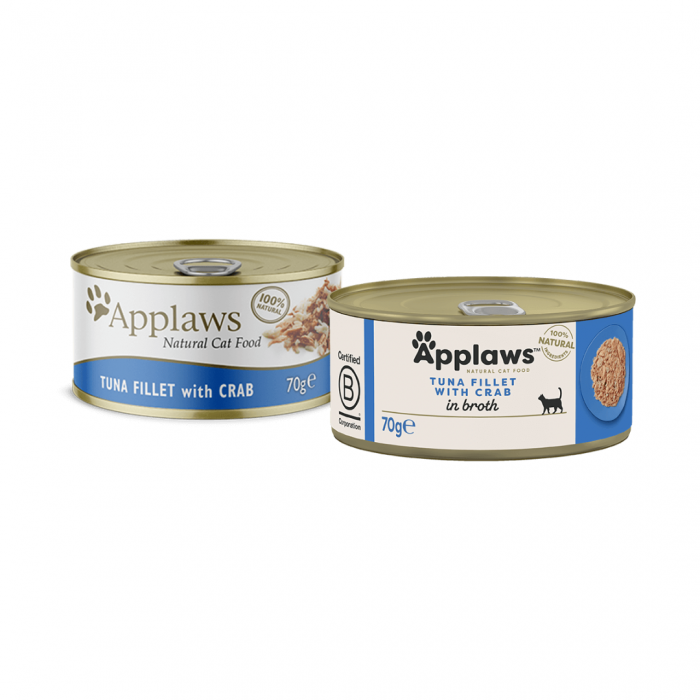 Applaws Tin Tuna Fillet with Crab in Broth 70g Main Image