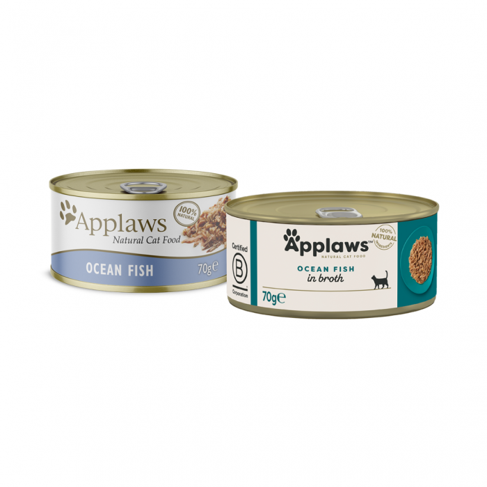 Applaws Tin Ocean Fish in Broth 70g Main Image