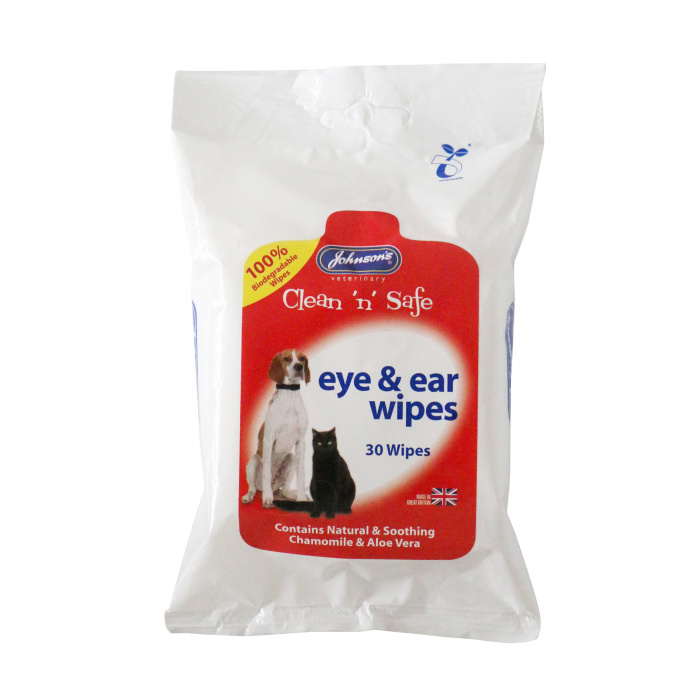 Johnson's Clean ‘n’ Safe Eye & Ear Wipes 30pk Main Image