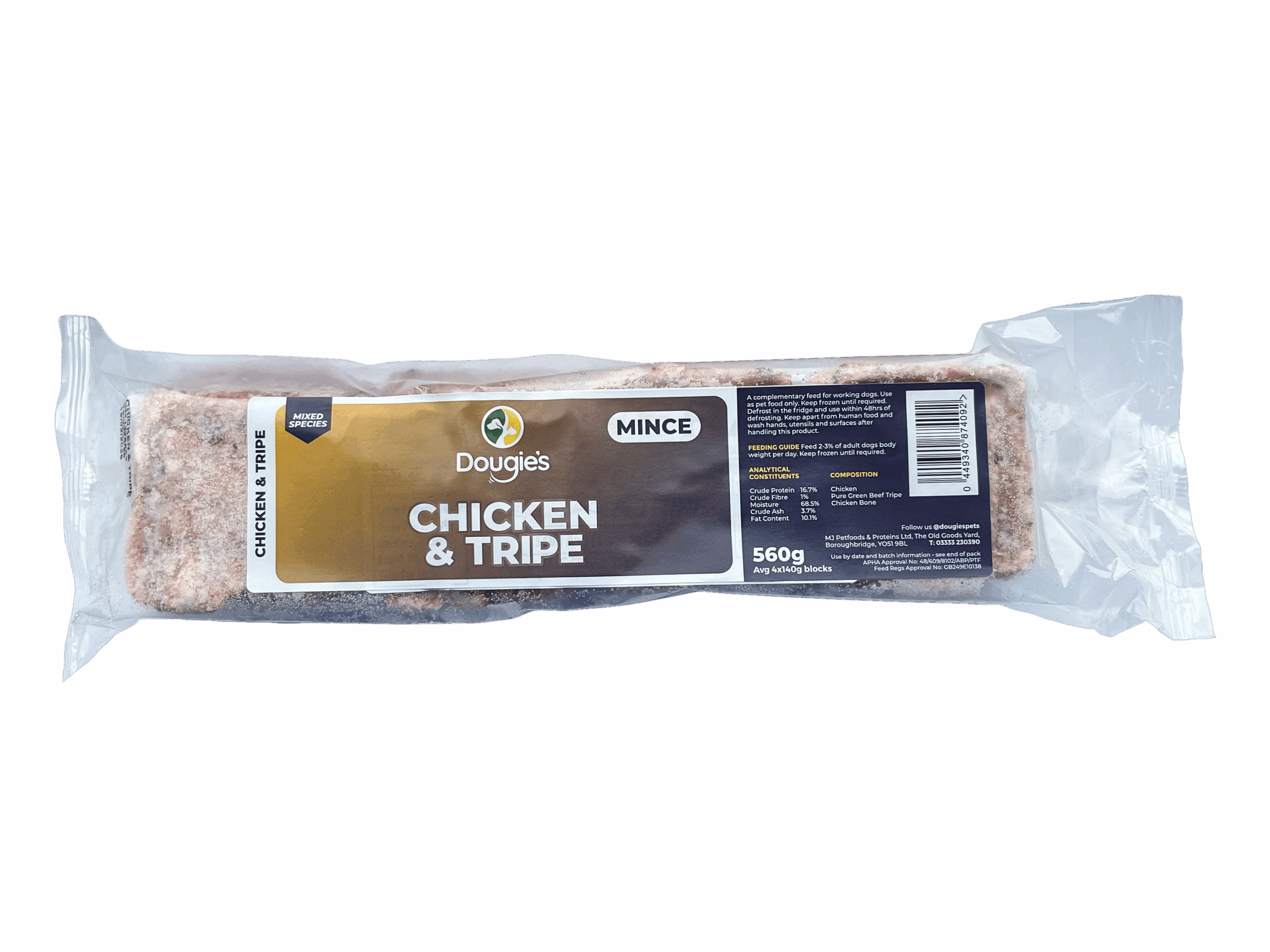 CHITRIMI Dougie's Mince - Chicken & Tripe 560g - Image 1