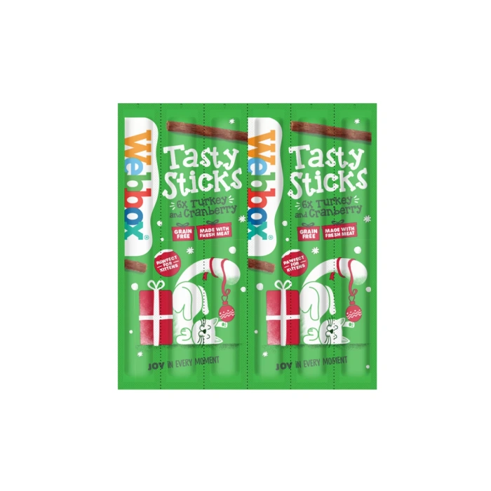 Webbox Festive Cat Tasty Sticks - Cranberry & Turkey 6pk Main Image