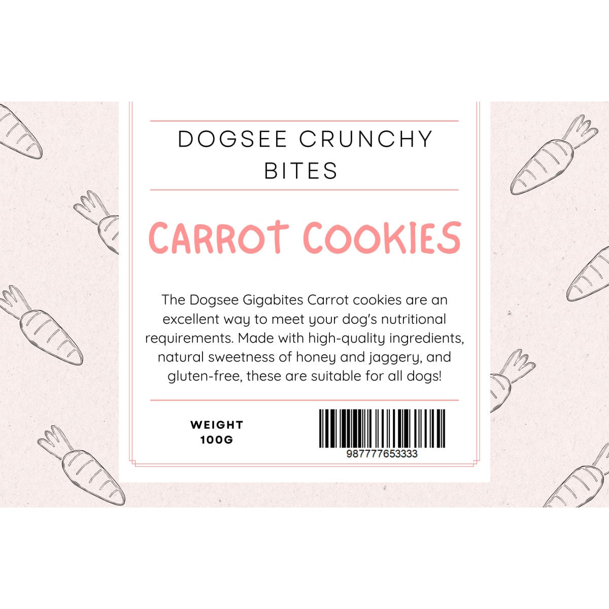 Dogsee Carrot Cookies 100g Main Image