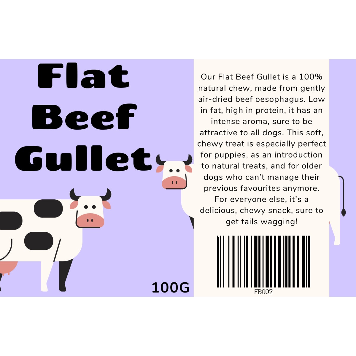 Flat Beef Gullet 100g Main Image