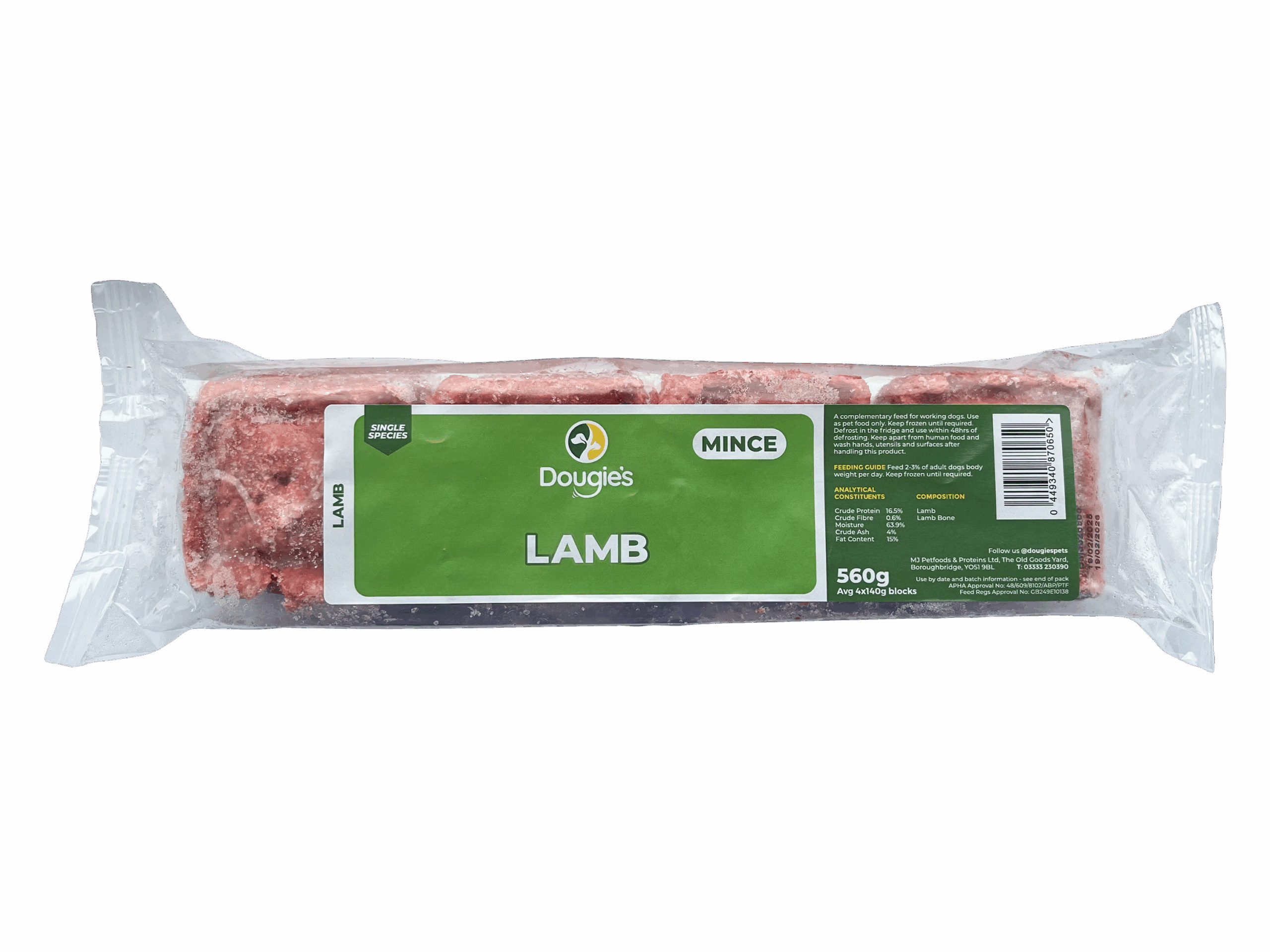 LAMMI Dougie's Mince - Lamb 560g - Image 1