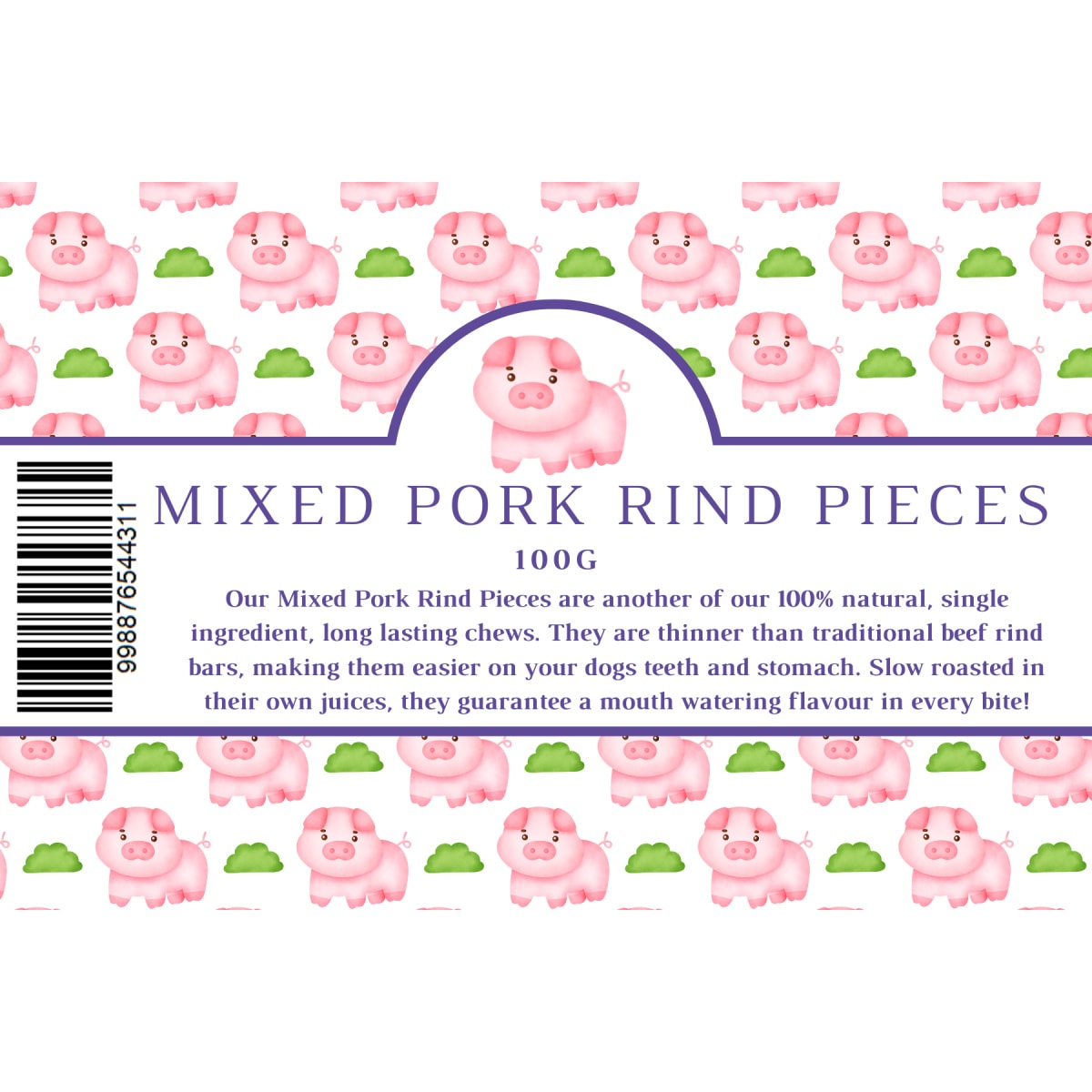 Mixed Pork Rind Pieces 100g Main Image