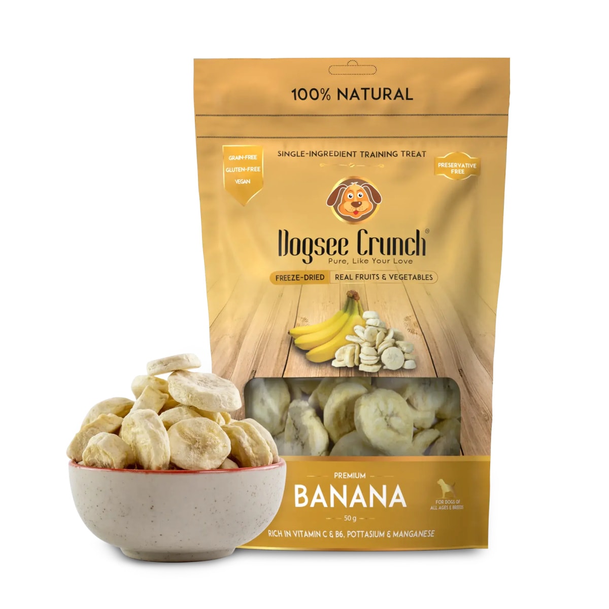 Dogsee Crunch Treats - Banana 15g Main Image