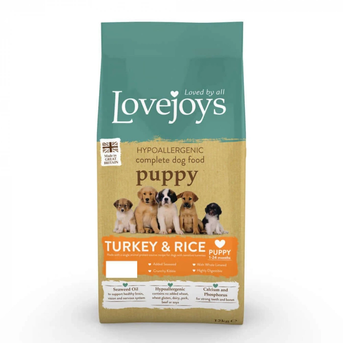 Lovejoys Turkey Hypoallergenic Complete Puppy Food 2kg Main Image