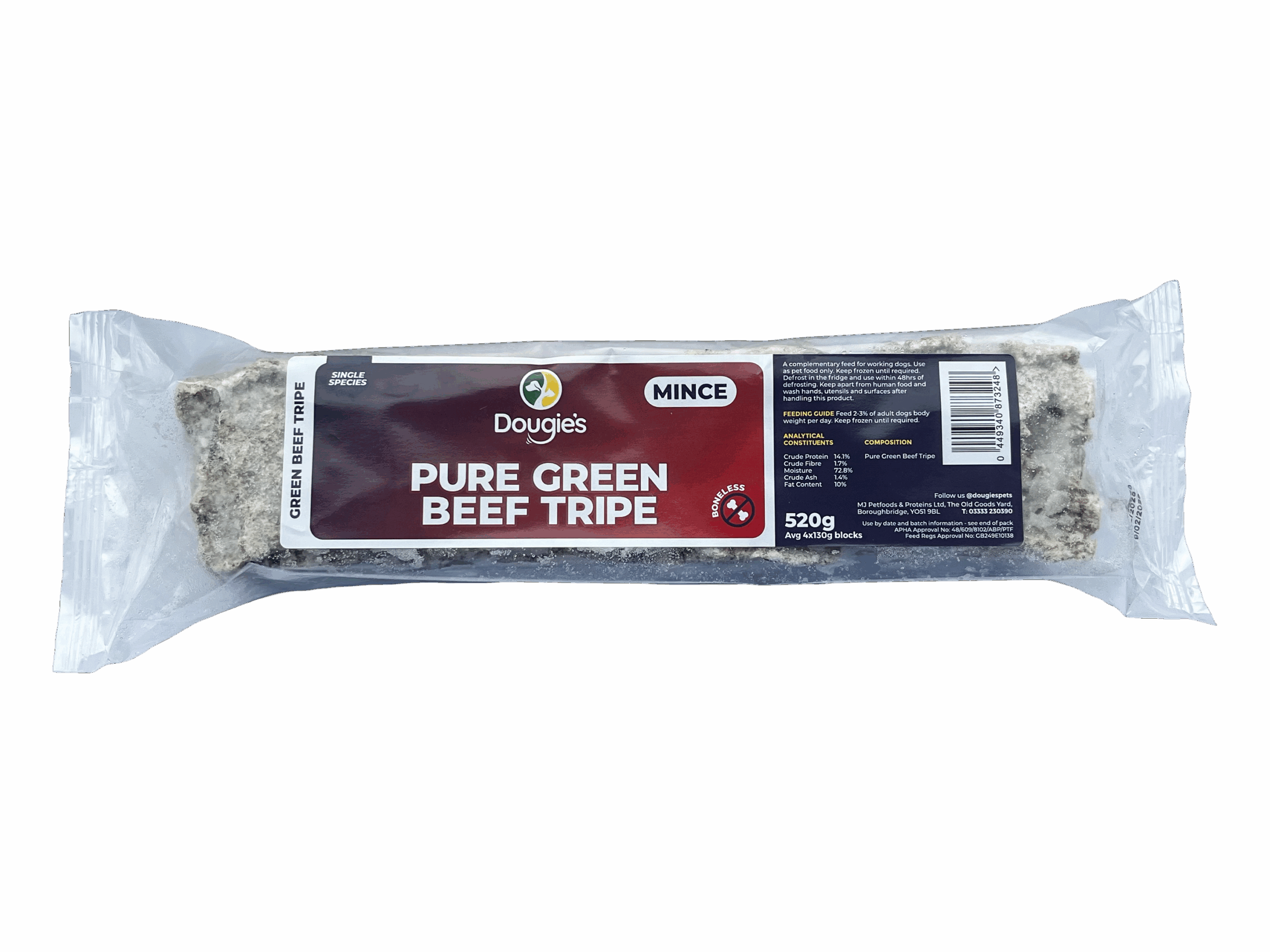 TRIPGBMI Dougie's Mince - Pure Green Beef Tripe 560g - Image 1