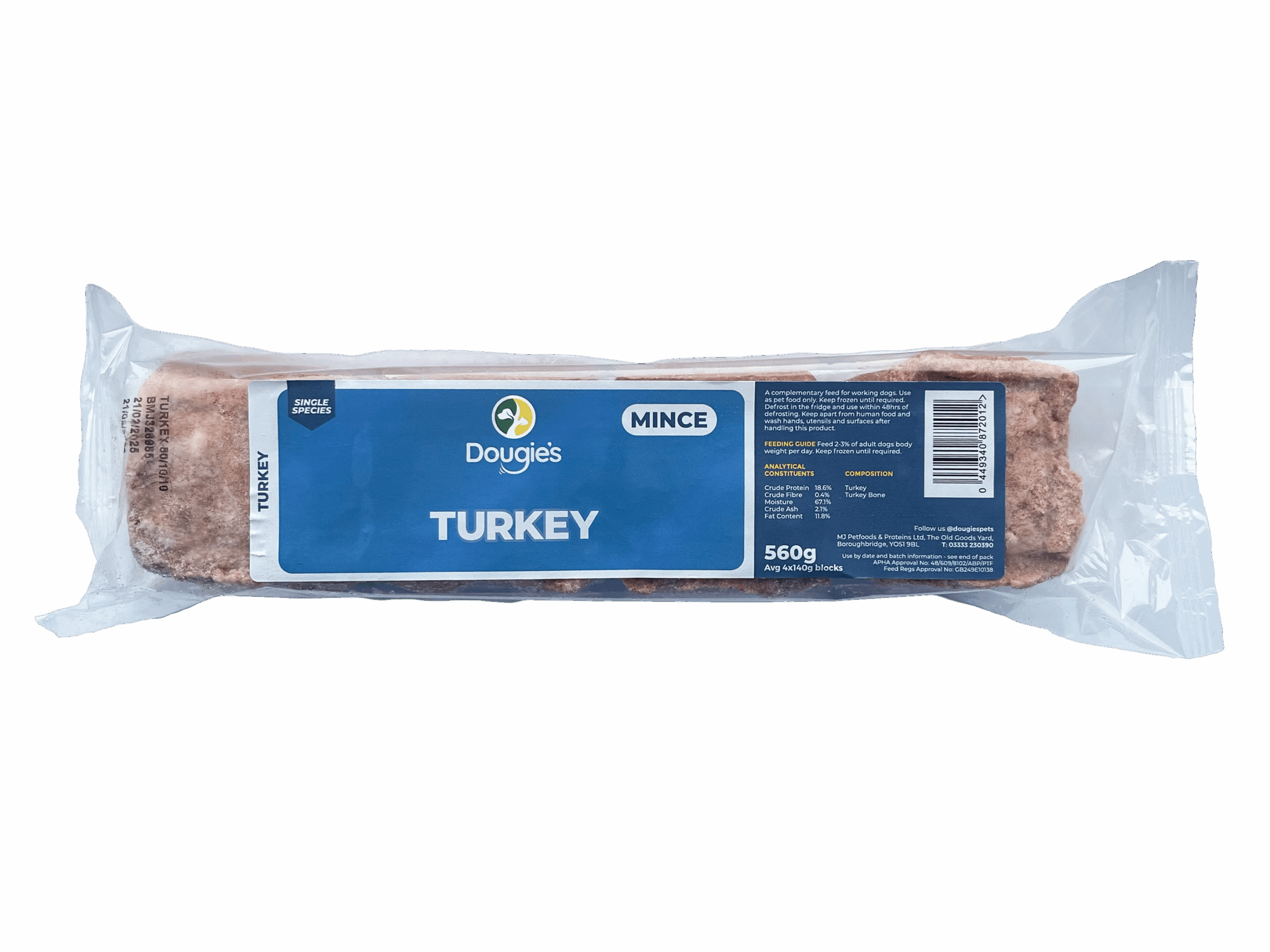 TURMI Dougie's Mince - Turkey 560g - Image 1