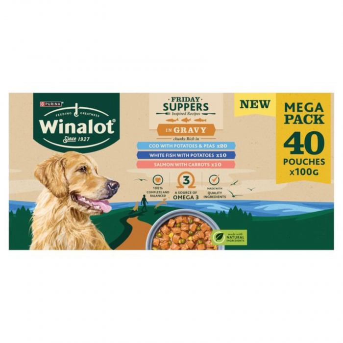 Winalot Friday Suppers Mixed in Gravy 40 Pack Main Image