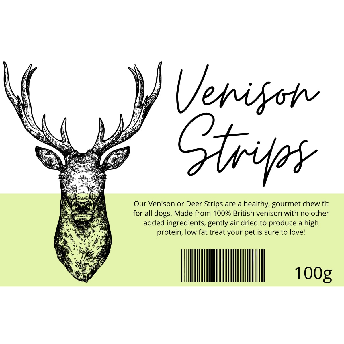 Venison Strips Pure Wild Scottish Meat 100g Main Image