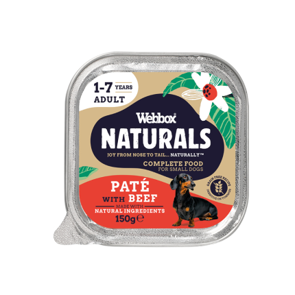 Webbox Naturals Adult Pate 150g - Beef