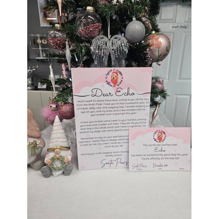 Santa Paws Letter & Certificate Main Image