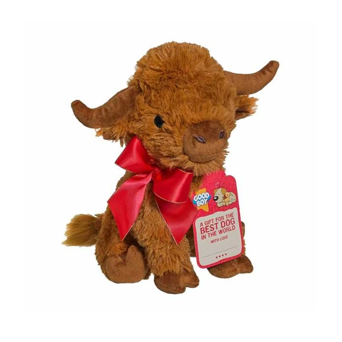 Good Boy Highland Cow Soft Dog Toy 11" Main Image