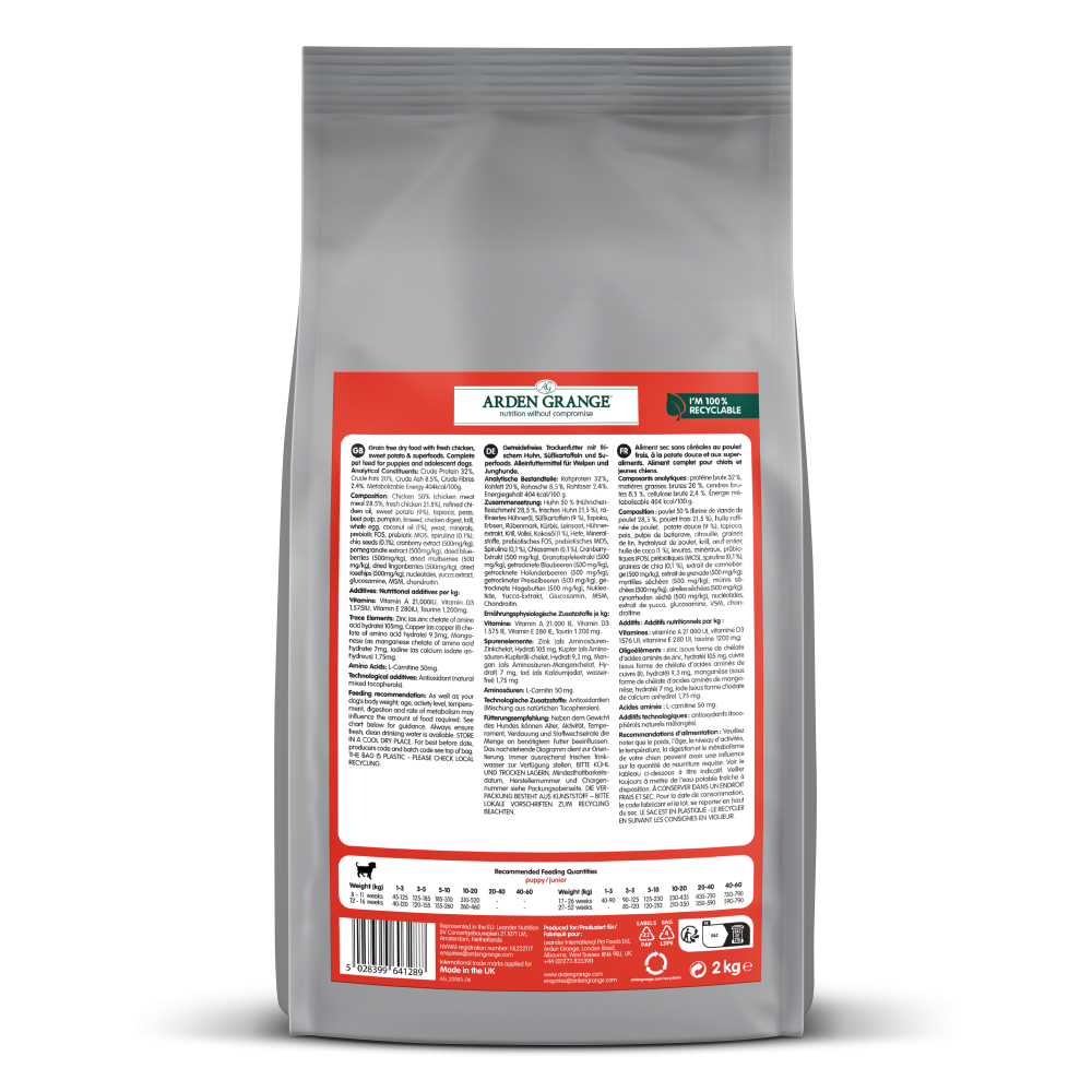 Arden Grange Puppy Superfoods 2kg - Chicken - Image 3