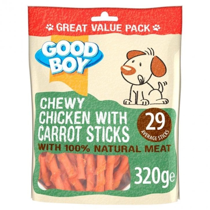 Good Boy Chewy Chicken & Carrot Sticks 320g Main Image