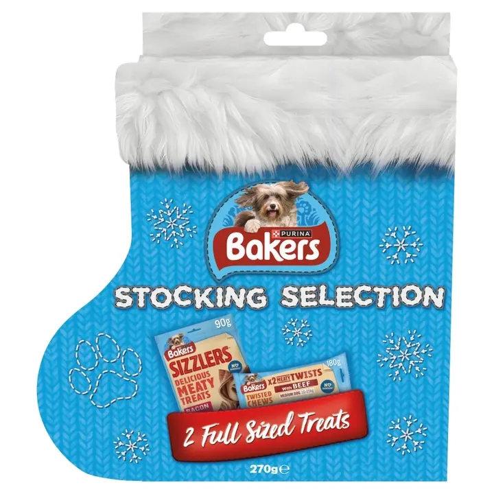 bakers-stocking-treats-selection-for-dogs-39fe.jpg Bakers Christmas Stocking Selection 270g - Image 1