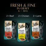 Sheba Fresh & Fine - Beef, Chicken & Lamb in Gravy 6 x 50g - Image 6