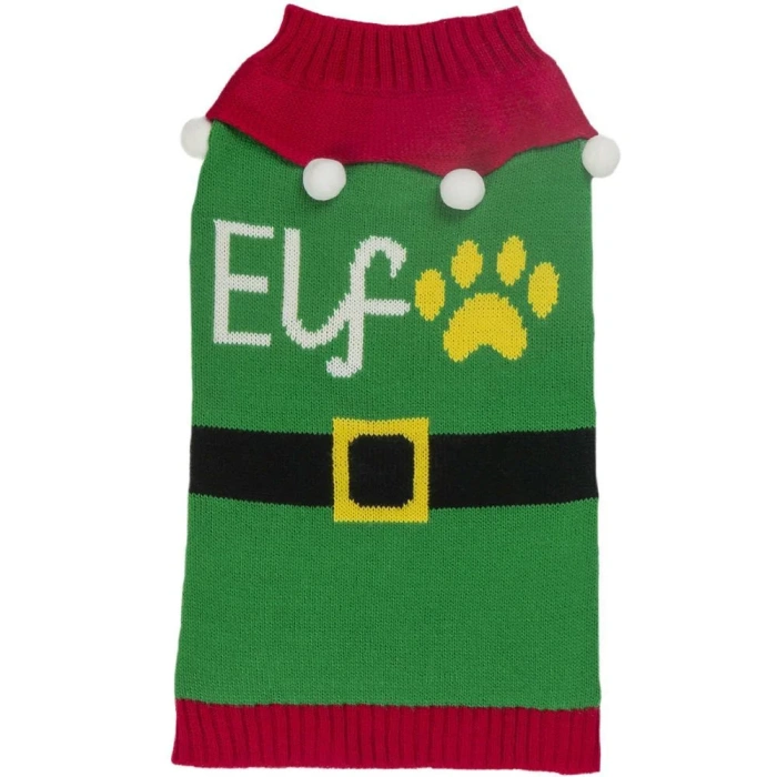 Animate Santa's Elf Crew Neck Jumper - 8" Main Image