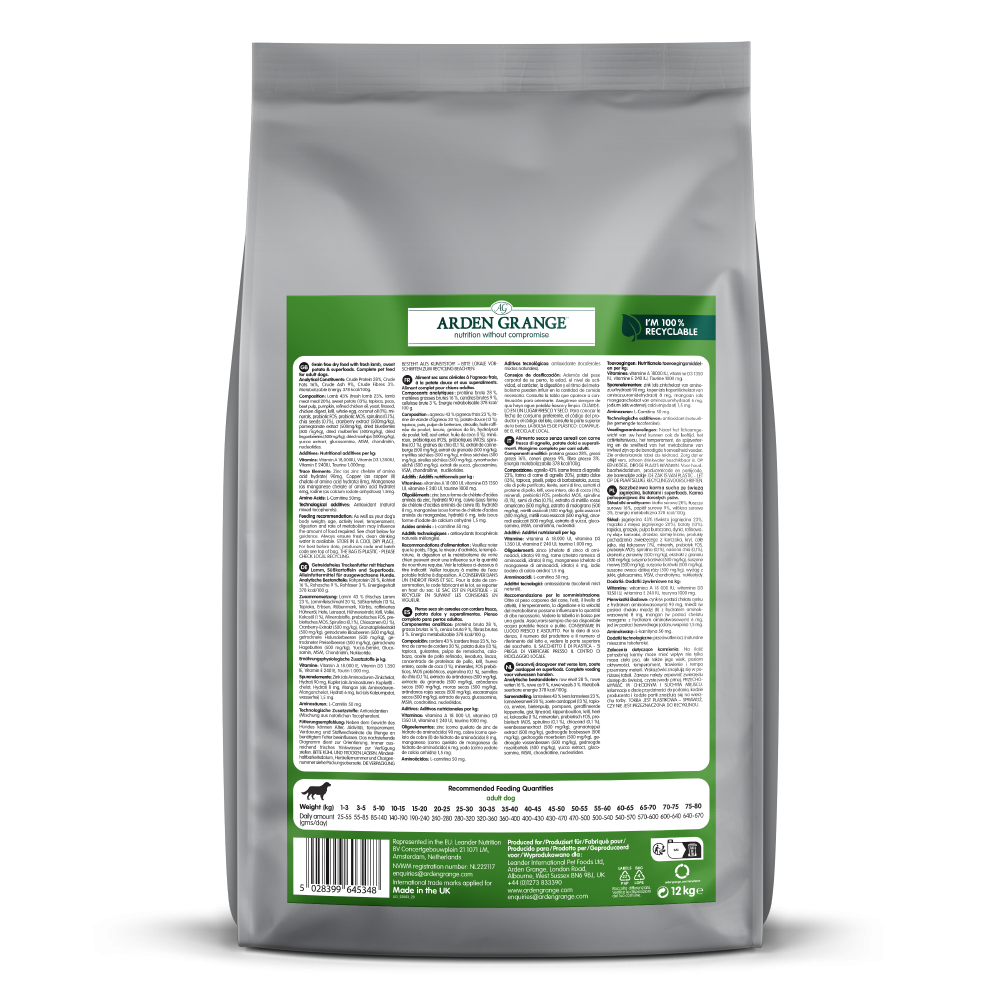 Arden Grange Adult Superfoods 12kg - Lamb - Image 3