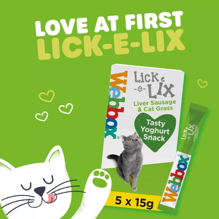 Webbox Cat Lick-E-Lix 75g - Liver Sausage & Cat Grass Main Image