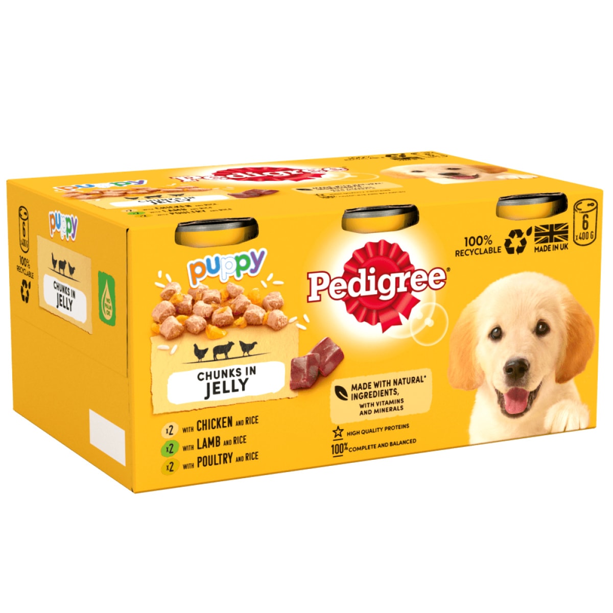 Pedigree Can Puppy Mixed Chunks in Jelly 6 x 400g Main Image