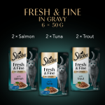 Sheba Fresh & Fine - Salmon, Tuna & Trout in Gravy 6 x 50g - Image 6