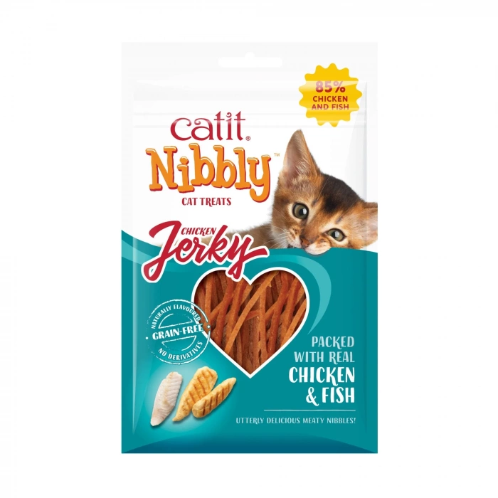 Catit Nibbly Jerky - Chicken and Fish 30g Main Image