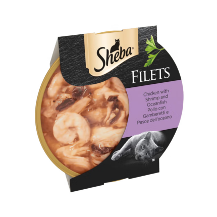 Sheba Fillets Adult 60g - Chicken with Shrimp