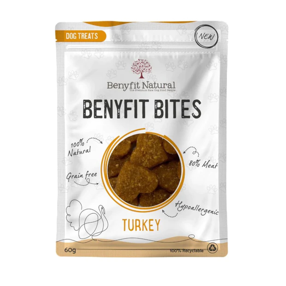 Benyfit Natural - Turkey Bites 60g Main Image